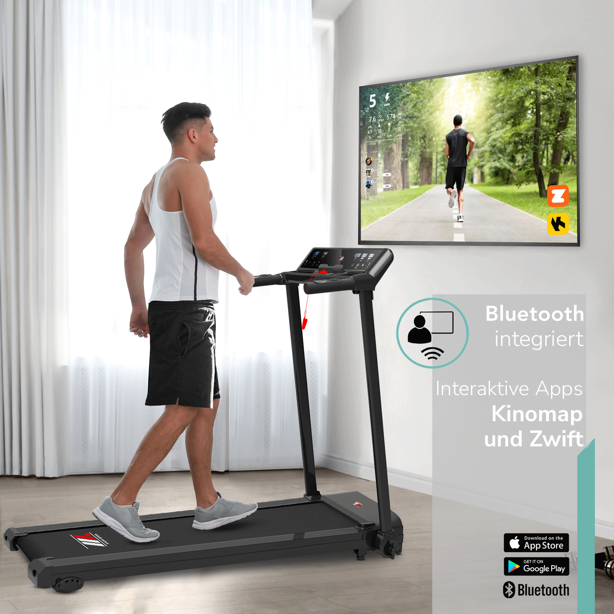 NEXT 4000: Bluetooth integriert, interaktive Apps Kinomap und Zwift