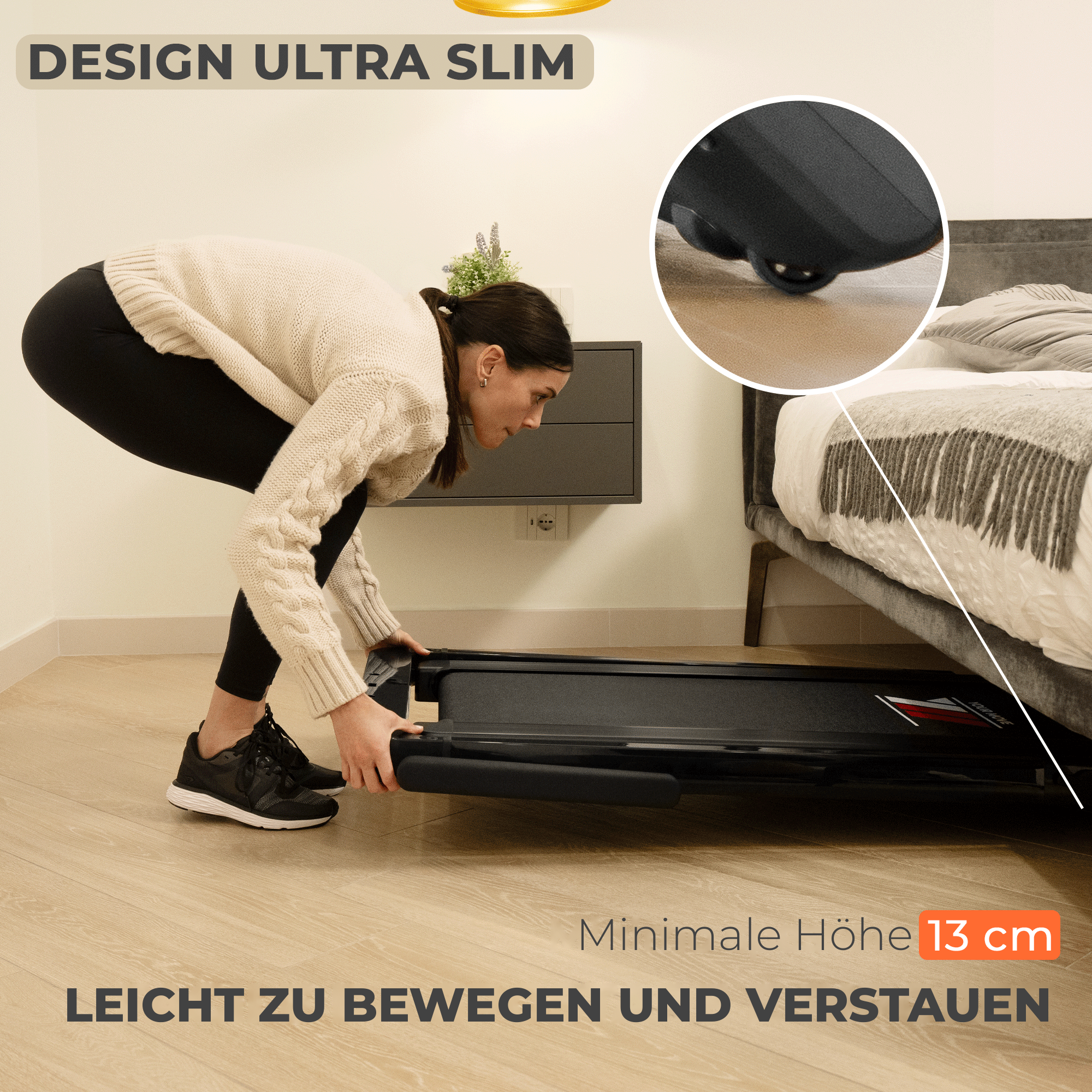 NEXT 6000 im Ultra-Slim-Design, 13 cm hoch, leicht zu bewegen und zu verstauen