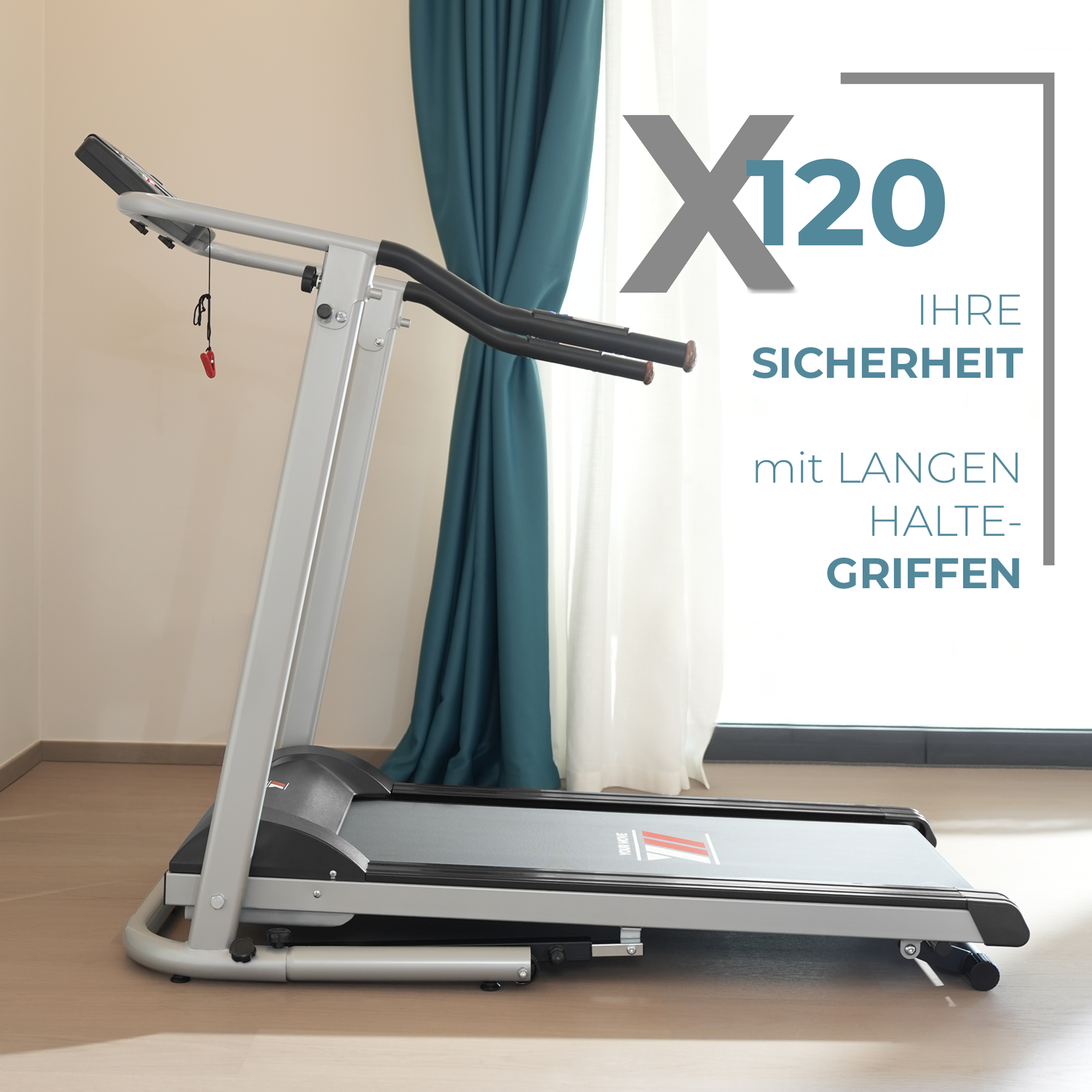 Laufband Your Move X120 BEAR: Ihre Sicherheit dank langer Haltegriffe